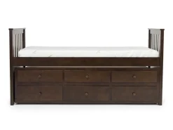 Harlow Captain Bed W/ Storage Trundle In Espresso