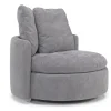 Harrison Swivel Chair In Helio Pewter 100