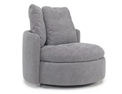 Harrison Swivel Chair In Helio Pewter 100