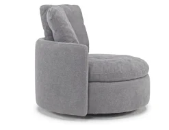 Harrison Swivel Chair In Helio Pewter 100