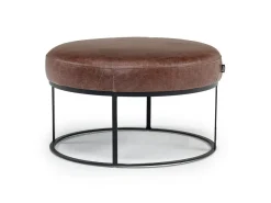 Harvey Accent Ottoman In Brown Leather
