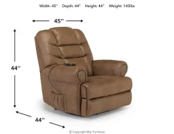 Hermes Lift Chair In Brown