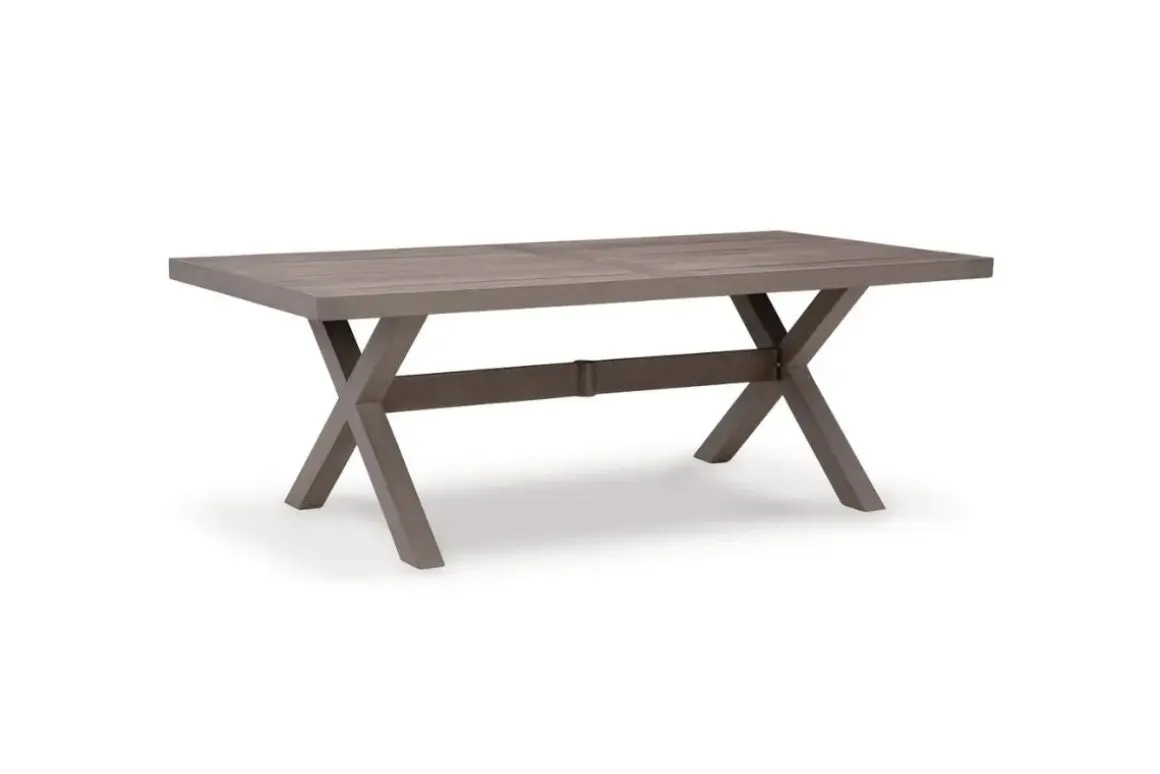 Hillside Barn Outdoor Dining Table In Gray/Brown