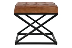 Hogan Accent Ottoman In Sienna Leather