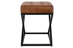 Hogan Accent Ottoman In Sienna Leather