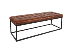 Hogan Tuft Bench In Sienna Leather