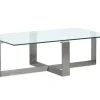Holden Rectangle Coffee Table In Aged Pewter