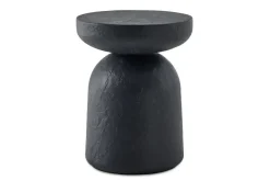 Hurlee Outdoor Round Accent Table In Gray