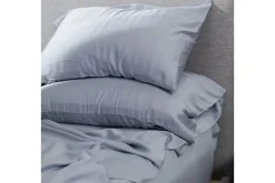 Iced Bamboo Cooling Sheets & Pillowcase Set In Charcoal, Twin