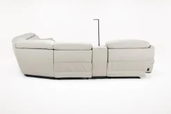 Imperial 6 Piece 2 Power Sectional W/ 2 Power Armless Recliner In Blanca Light Gray Leather