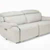Imperial 2 Power Loveseat In Blanca Light Gray Leather
