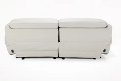 Imperial 2 Power Loveseat In Blanca Light Gray Leather