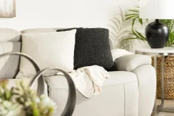 Imperial 2 Power Sofa & Loveseat In Blanca Light Gray Leather