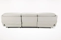 Imperial 2 Power Sofa In Blanca Light Gray Leather