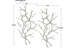 Iron Leaf Wall Art, Set Of 2