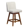 Isabella Swivel Counter Height Stool In Beige