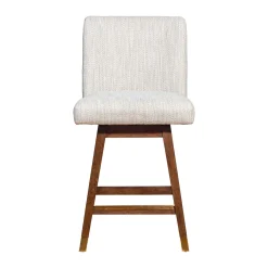 Isabella Swivel Counter Height Stool In Beige
