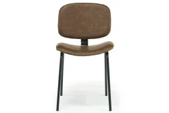 James Side Chair In Mocha Leather