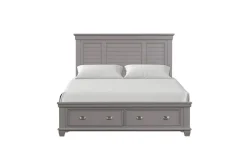 Jamestown Storage Bed In White, Queen