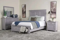 Jamestown Storage Bed In White, Queen