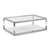 Jasper Coffee Table In Glass/Stainless Steel