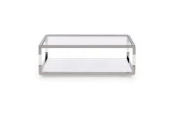 Jasper Coffee Table In Glass/Stainless Steel
