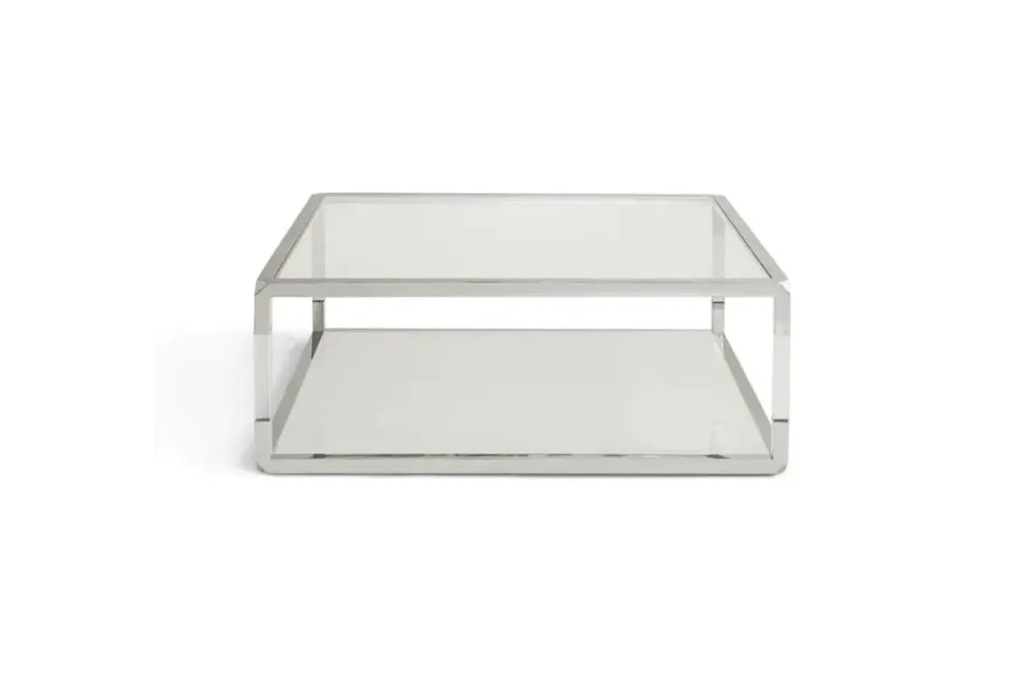 Jasper Coffee Table In Glass/Stainless Steel