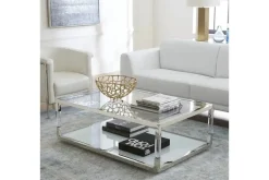 Jasper Coffee Table In Glass/Stainless Steel