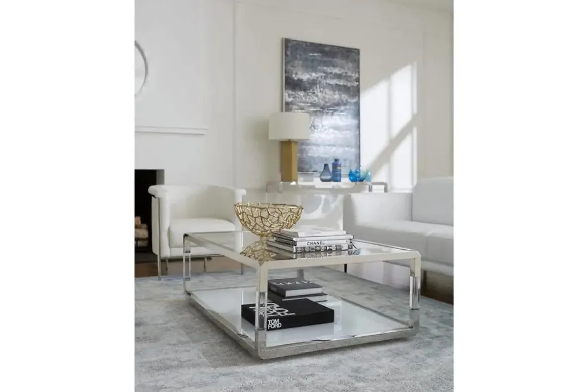 Jasper Coffee Table In Glass/Stainless Steel