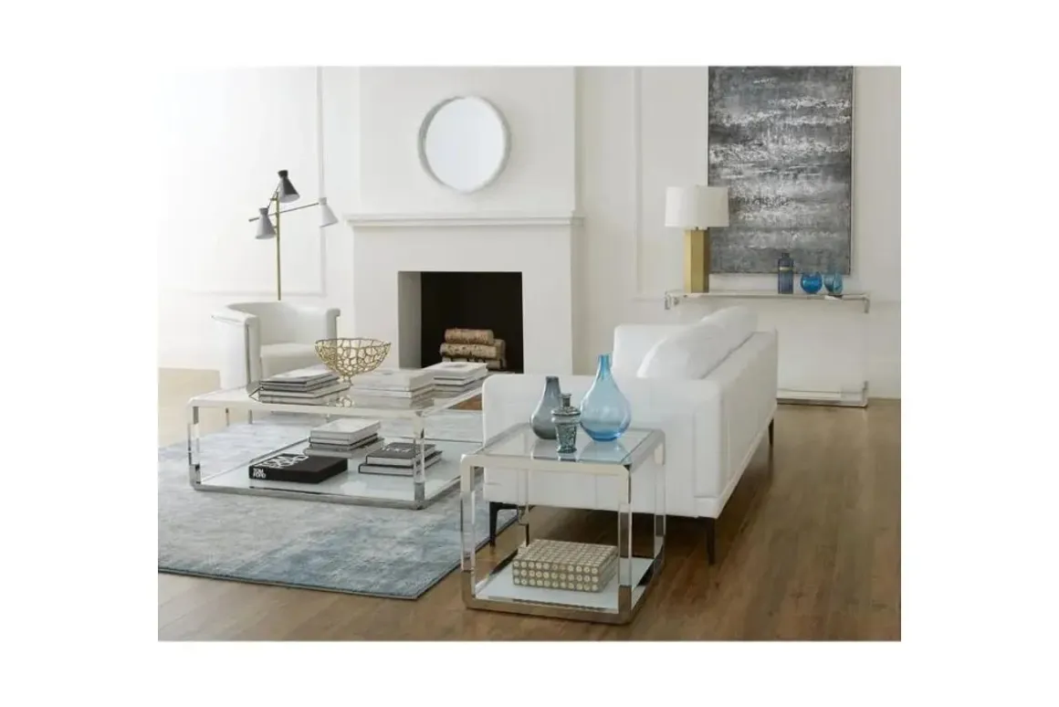 Jasper Coffee Table In Glass/Stainless Steel