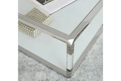 Jasper Coffee Table In Glass/Stainless Steel