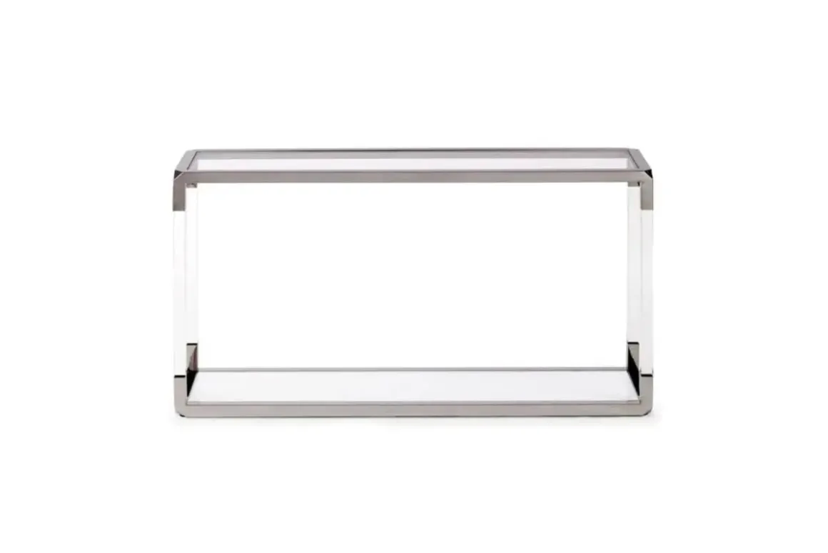 Jasper Console Table In Glass/Stainless Steel