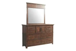 Jax Storage Bed, Dresser, Mirror, Nightstand & Chest In Cherry, Queen