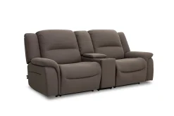 Jaxon 2 Power Console Loveseat In Mushroom