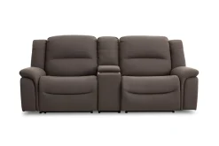 Jaxon 2 Power Console Loveseat In Mushroom