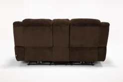 Jayne Power Console Loveseat In Brown