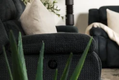 Jayne Power Console Loveseat In Brown