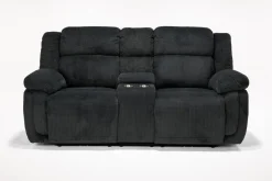 Jayne Power Console Loveseat In Brown