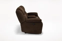 Jayne Power Console Loveseat In Brown