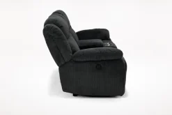 Jayne Power Console Loveseat In Brown