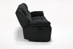 Jayne Power Sofa W/ Drop Down Table In Brown