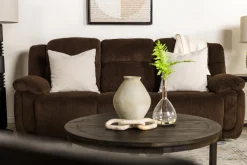 Jayne Power Sofa W/ Drop Down Table In Brown