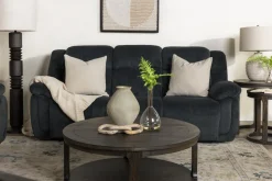 Jayne Power Sofa W/ Drop Down Table In Brown