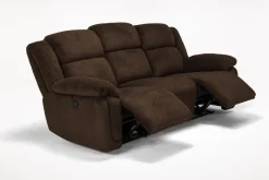 Jayne Power Sofa W/ Drop Down Table In Brown