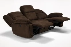 Jayne Power Sofa W/ Drop Down Table In Brown