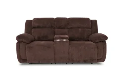 Jayne Reclining Console Loveseat In Charcoal
