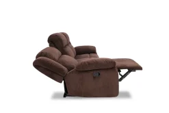 Jayne Reclining Sofa W/ Drop Down Table In Charcoal