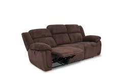 Jayne Reclining Sofa W/ Drop Down Table In Charcoal