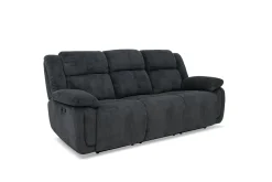 Jayne Reclining Sofa W/ Drop Down Table & Console Loveseat In Charcoal