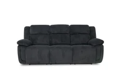 Jayne Reclining Sofa W/ Drop Down Table & Console Loveseat In Charcoal
